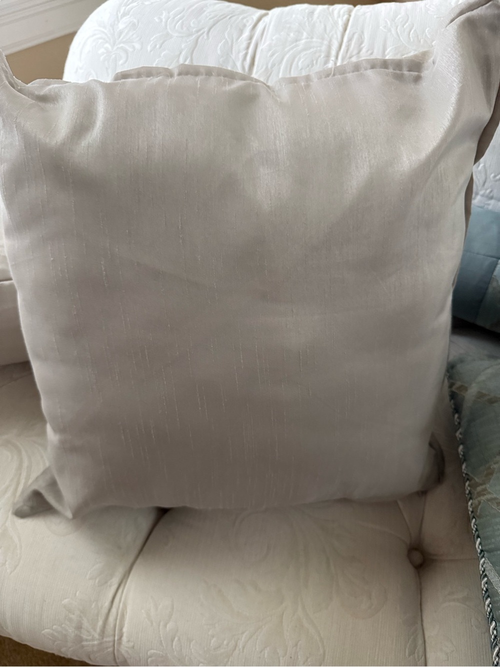 Neutral Cream Stripe Decorative Throw Pillow - Unbranded - Picture 5 of 5